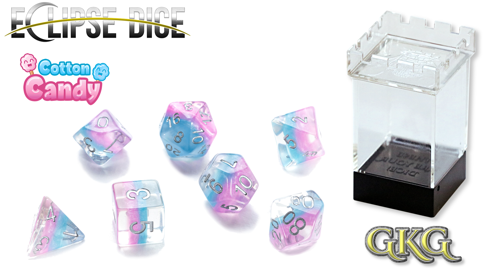 Eclipse Dice - Cotton Candy